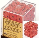 Specklede D6 Terninger - Elemental: Fire, 36 Stk.