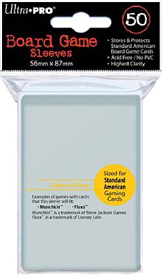 Ultra Pro Kortlommer - Gule 56x87mm, 50 stk.