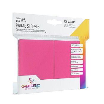 Gamegenic Prime Sleeves: Pink Kortlommer til Spilkort