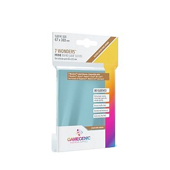 Gamegenic Prime Wonders Sleeves: 80 Kortlommer - Klare