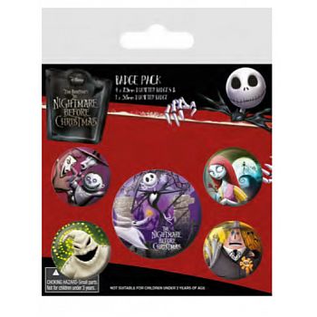 Pyramid Badges: Karakterer fra Nightmare Before Christmas