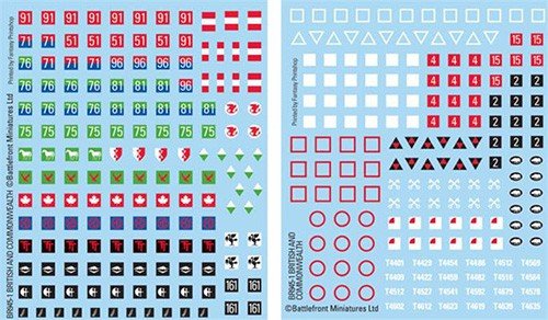 Anden Verdenskrig Britiske og Commonwealth Decals
