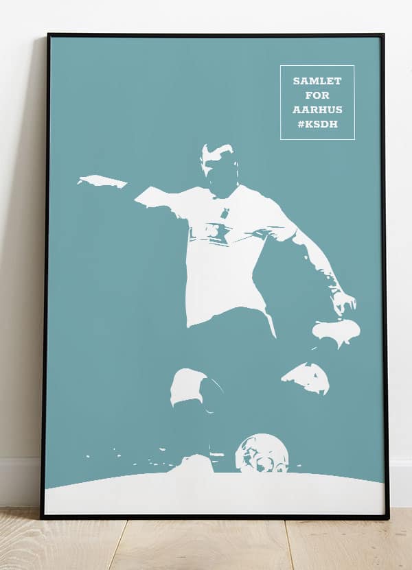 AGF KSDH Fodboldplakat – Stilfuld Aarhus Design A4 Kr 199