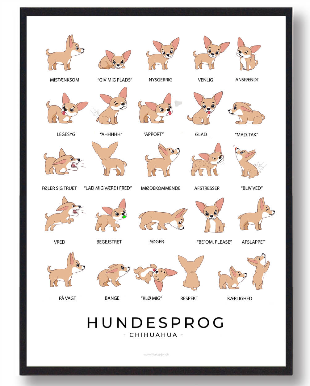 Chihuahua Hundesprog Plakat - En Hyldest til Din Ven!