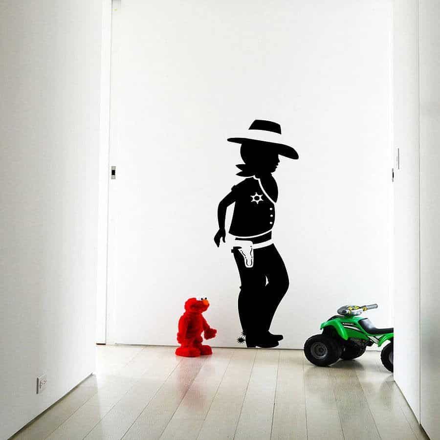 Cowboy Dreng Wallsticker til Drengeværelset - Fantastisk Tema!