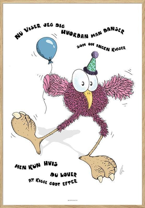 Sjov Plakat - Dans Uden Bekymringer for Andres Blik