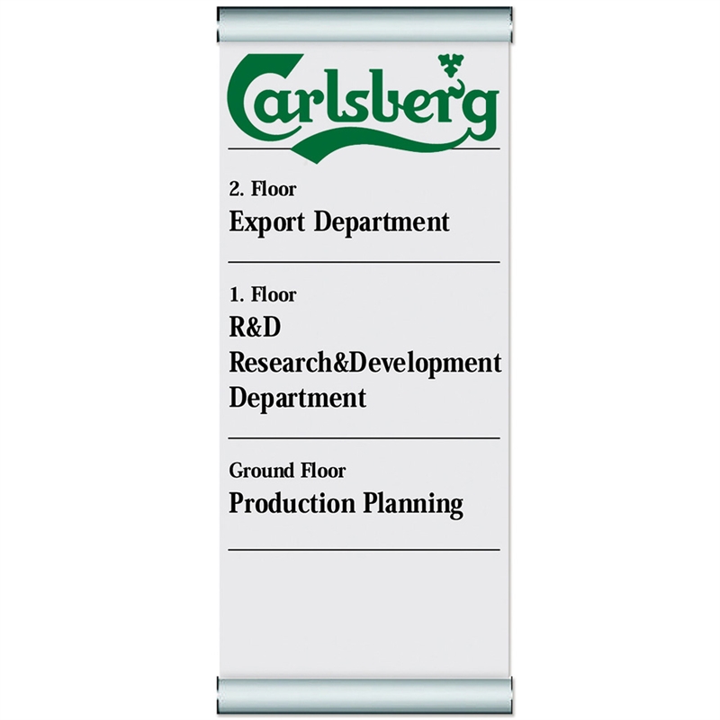 Dørskilt i Aluminium Sølv – Praktisk og Nem Udskiftning