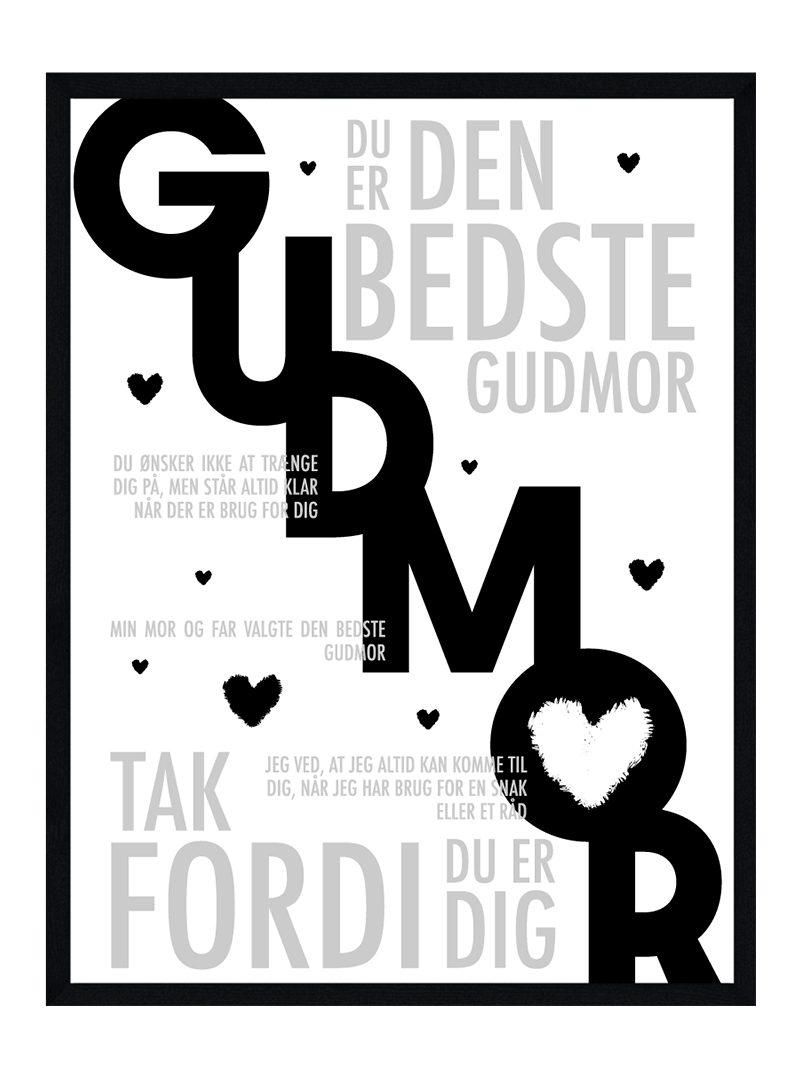 Personlig Gudmor Plakat - Den perfekte gave til hende