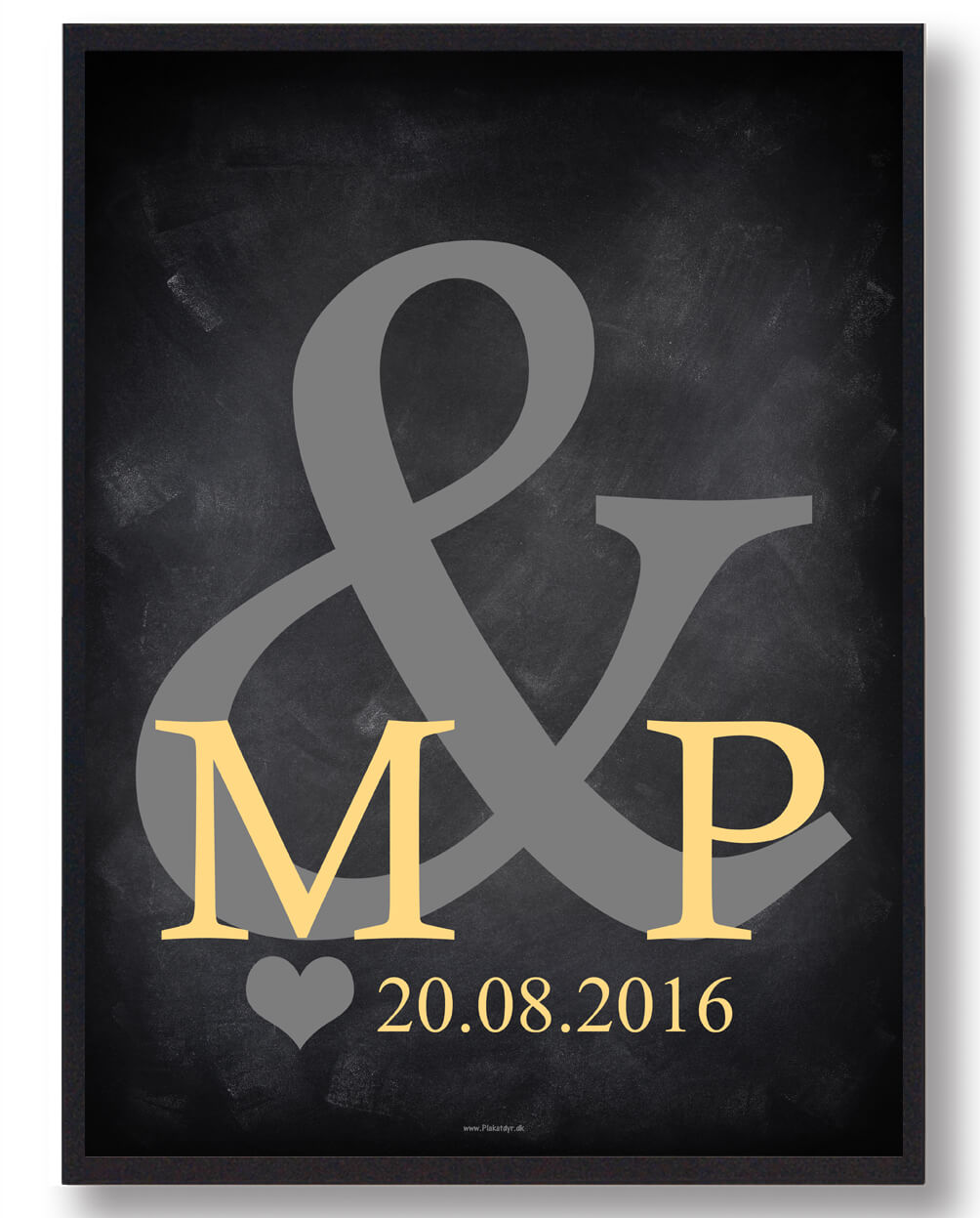 Kærlighedsplakat - Den perfekte bryllupsgave fra Plakatdyr.dk