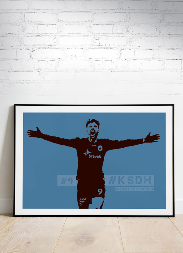 AGF Plakat - Vandret Blå - Støt de Hvide - Kun 199 kr!