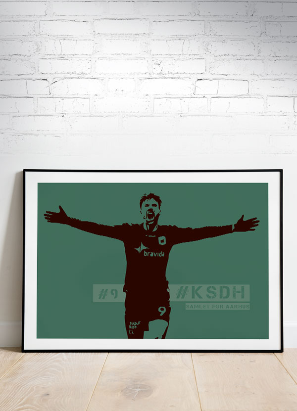 AGF Plakat – Patrick 'Paddy' Mortensen – Jubel i Grøn A4