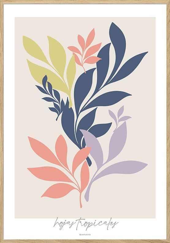 Tropisk Blad Kunstplakat – Smuk Vægkunst til Dit Hjem