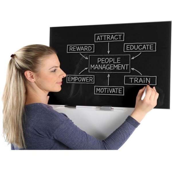 Magnetisk Glas Tavle Sort - Elegant til Kontor og Hjem