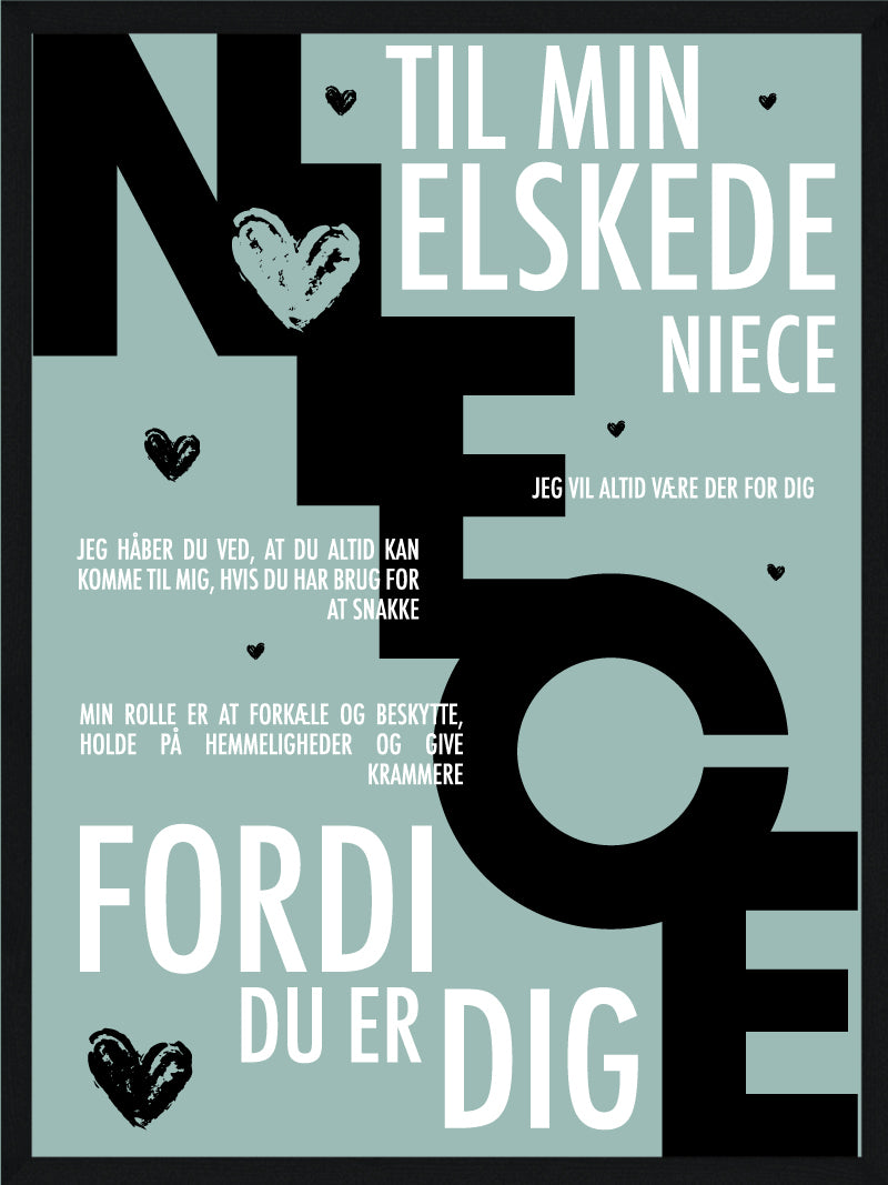 Niece Plakat - Den perfekte gave til din niece!