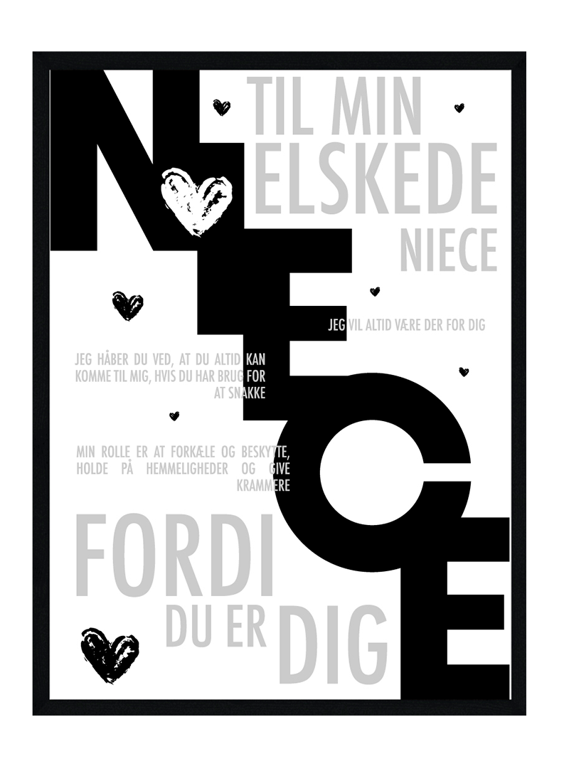 Personlig Niece Plakat - Den perfekte gave til hende