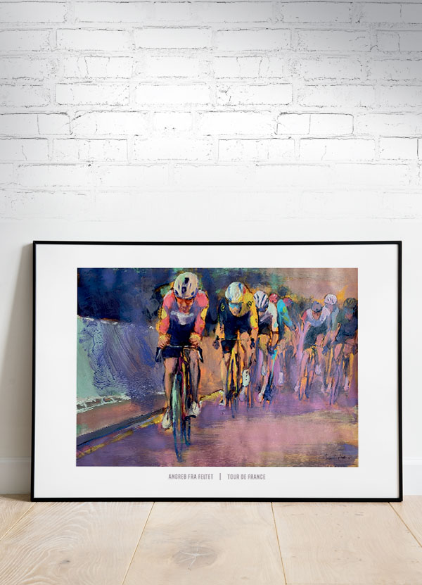 Tour de France Plakat - Angreb fra Feltet A4, 199 kr.