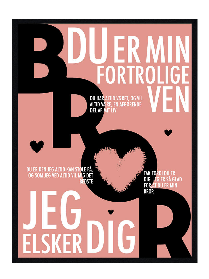 Bror Plakat – Den perfekte gave til din bedste bror