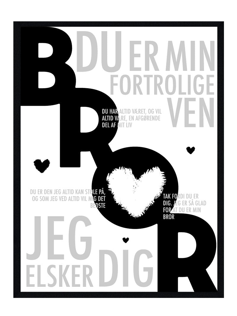 Personlig Plakat til Verdens Bedste Bror – Gaveidé