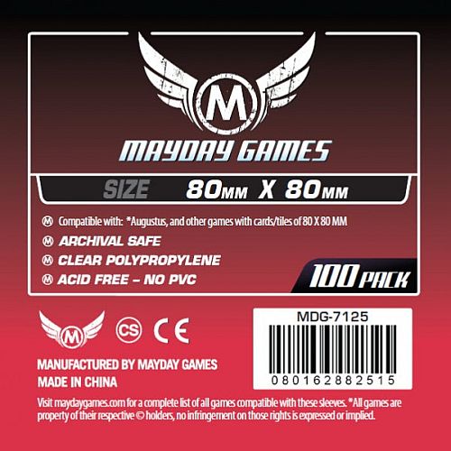Mayday Games Kortlommer 80x80mm - 100 Stk. på Tilbud!