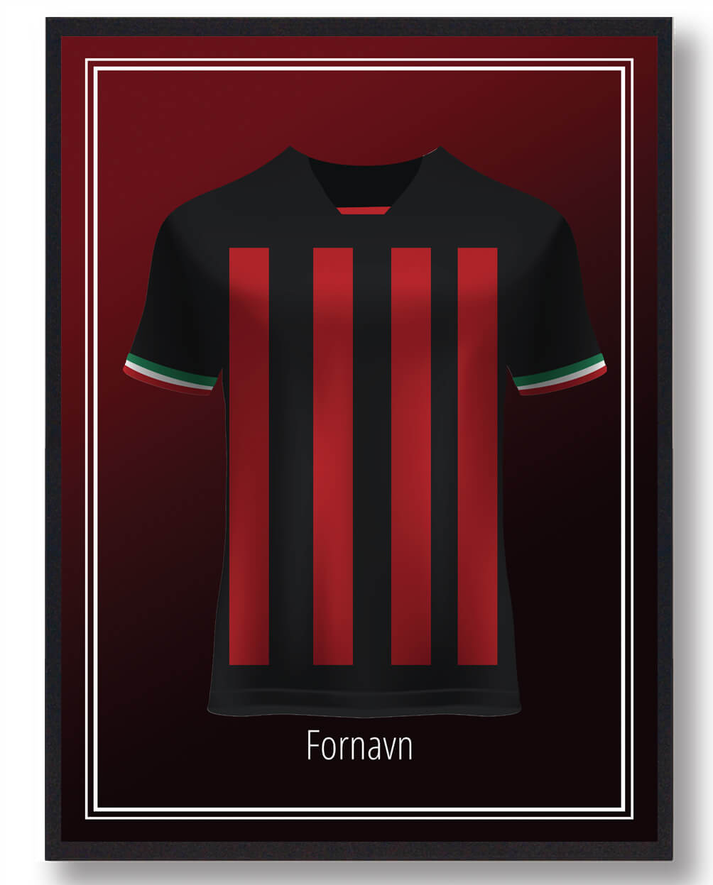 AC Milan Trøje med Navn – Fodboldplakat Tilbud