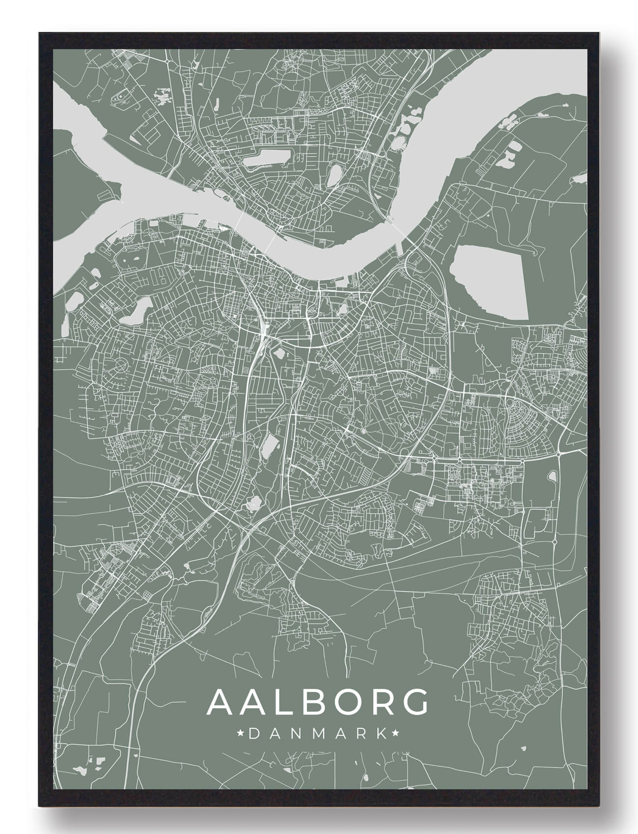 Aalborg Plakat - Grøn fra Plakatdyr.dk