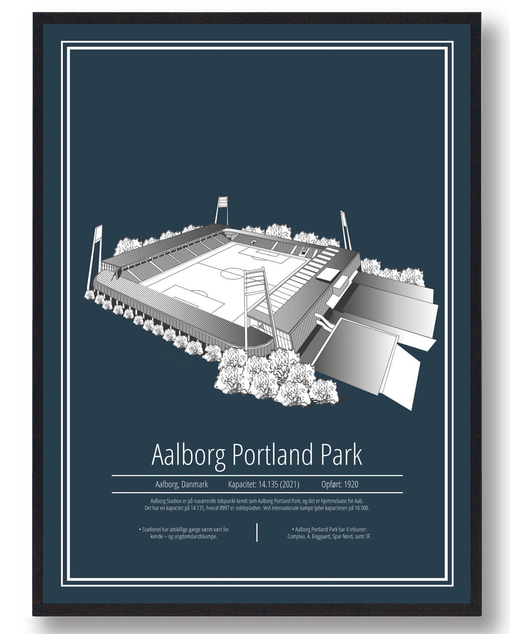 Aalborg Portland Park AaB Plakat til Fodboldfans