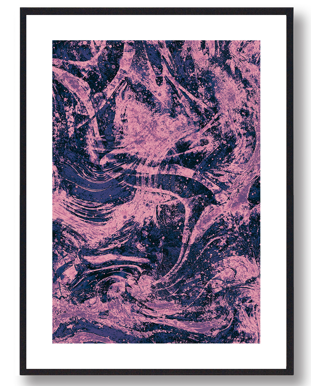 Abstrakt Lyserød Kunstplakat til Dit Hjem - Moderne Kunst