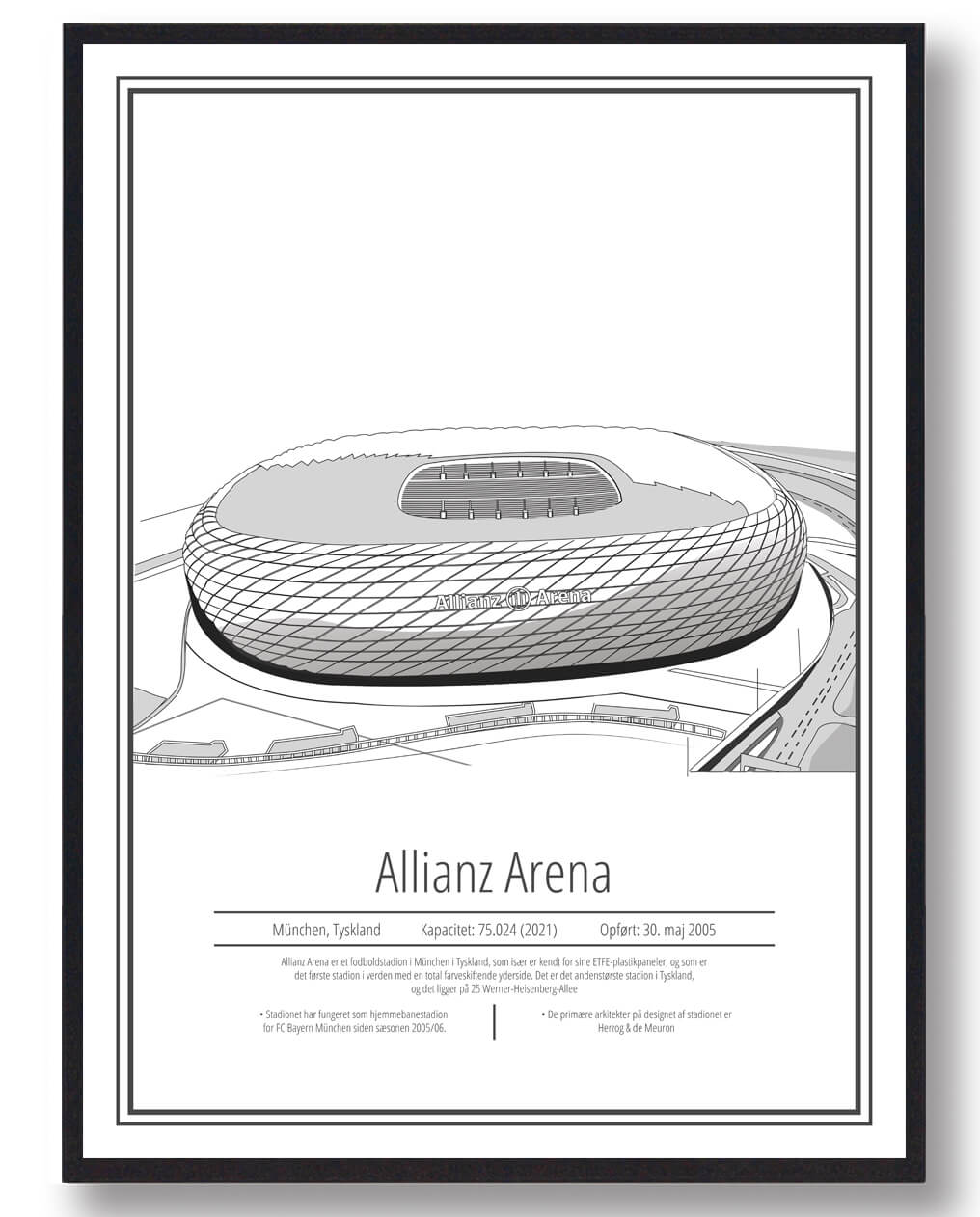 Allianz Arena Plakat – Kunstværk til Fodboldfans