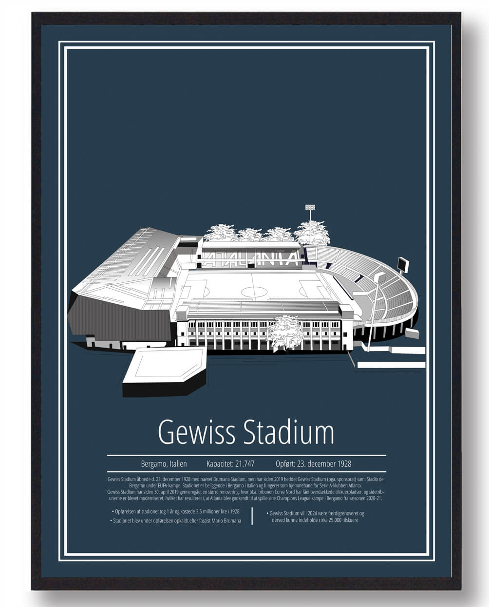 Atalanta Gewiss Stadion Plakat – Fodboldplakat Tilbud