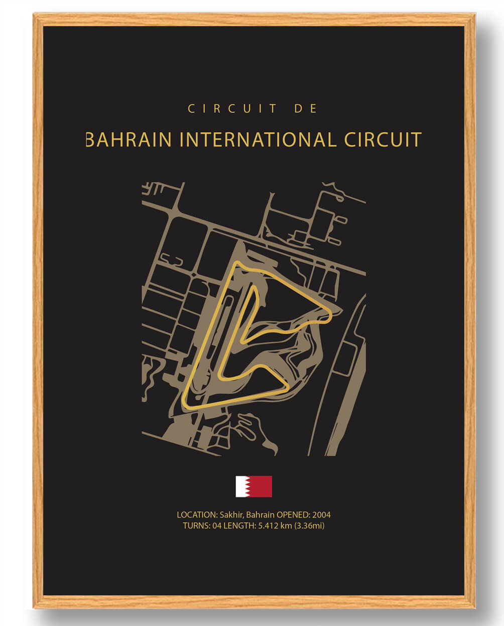 Bahrain Formel 1 Plakat - Oplev Løbet i Ørkenen