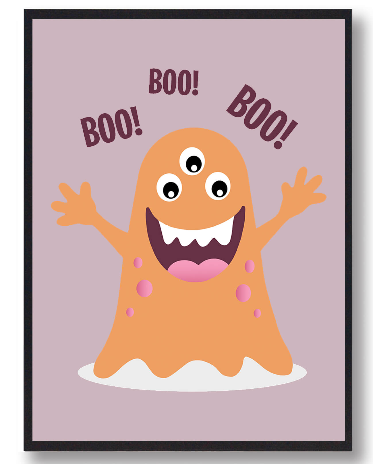 Sød Boo Boo Boo Monster Plakat - Uhyggelig, men kær!