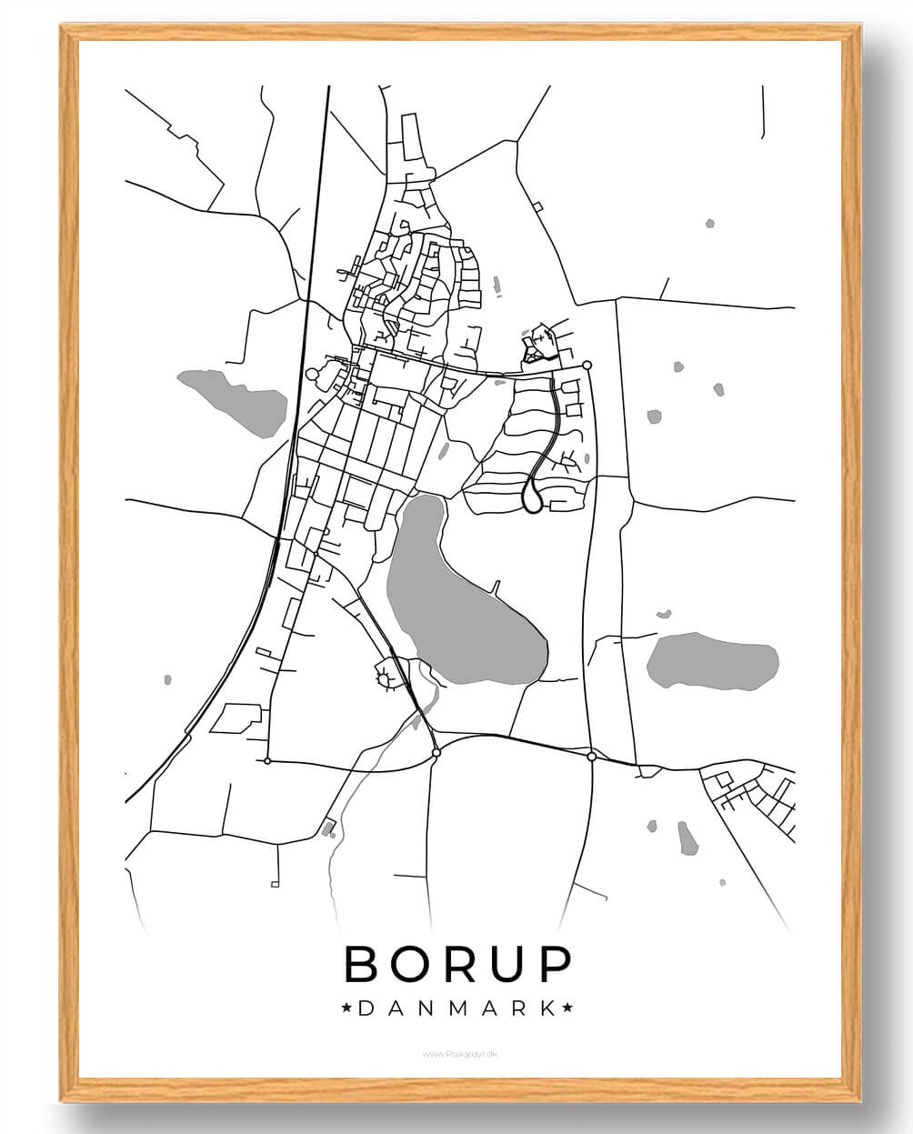 Borup By Plakat Hvid