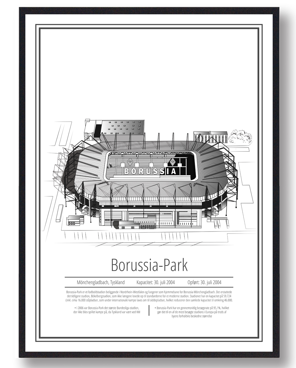 Borussia Park Stadion Plakat - Fodboldfan Must-Have