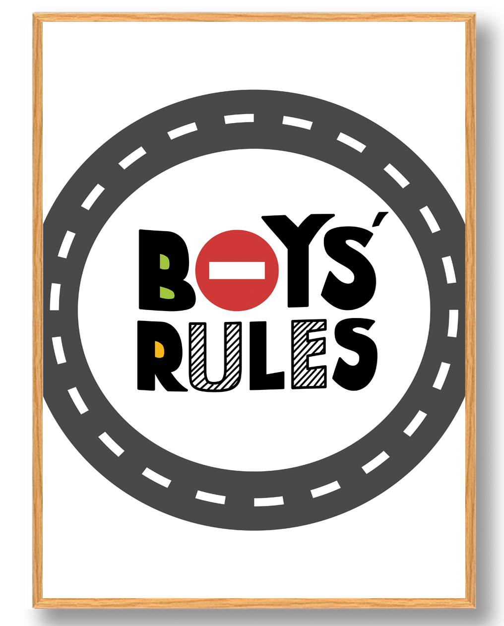 Drengs Plakat med Traktorer og Biler - Inspirerende Design