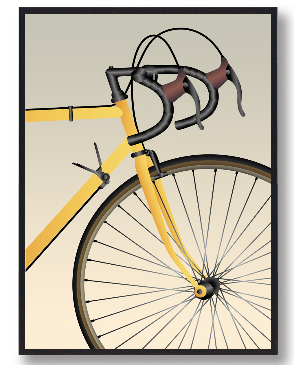 Cykelplakat med flot design til cykelentusiasten