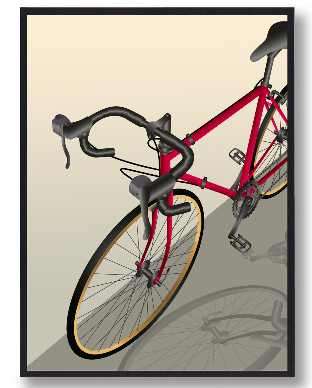 Cykelplakat - Cykler På Tværs fra Plakatdyr.dk - Sportsposter
