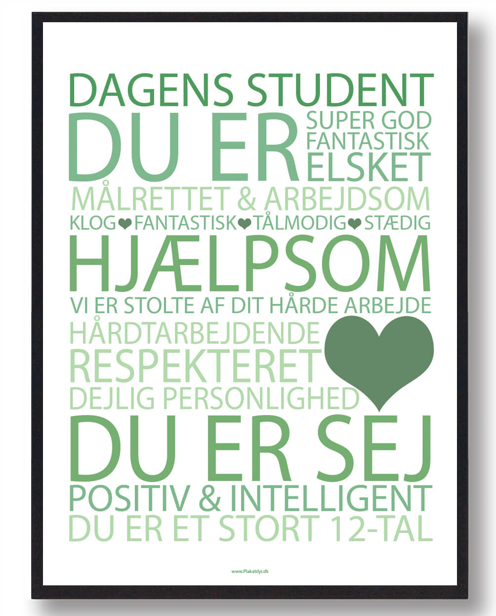 Dagens Studenterplakat - Grøn til Fejring af Uddannelse