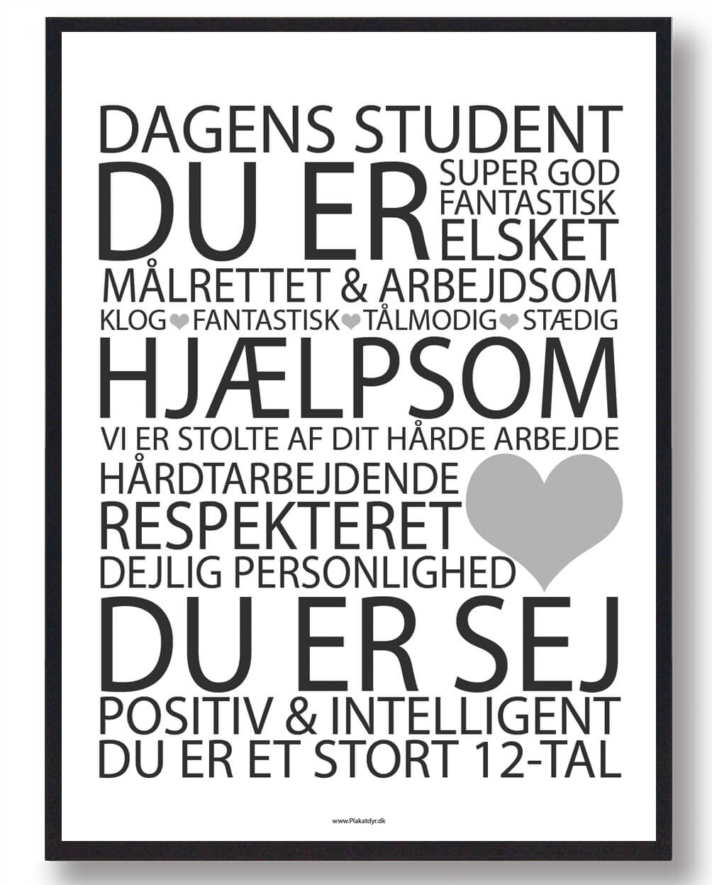 Dagens Student Plakat - Perfekt gaveidé til nybagt student!
