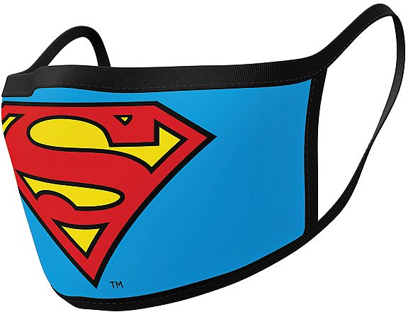 Dekorativ Ansigtsmaske med Superman Logo - 2-pak