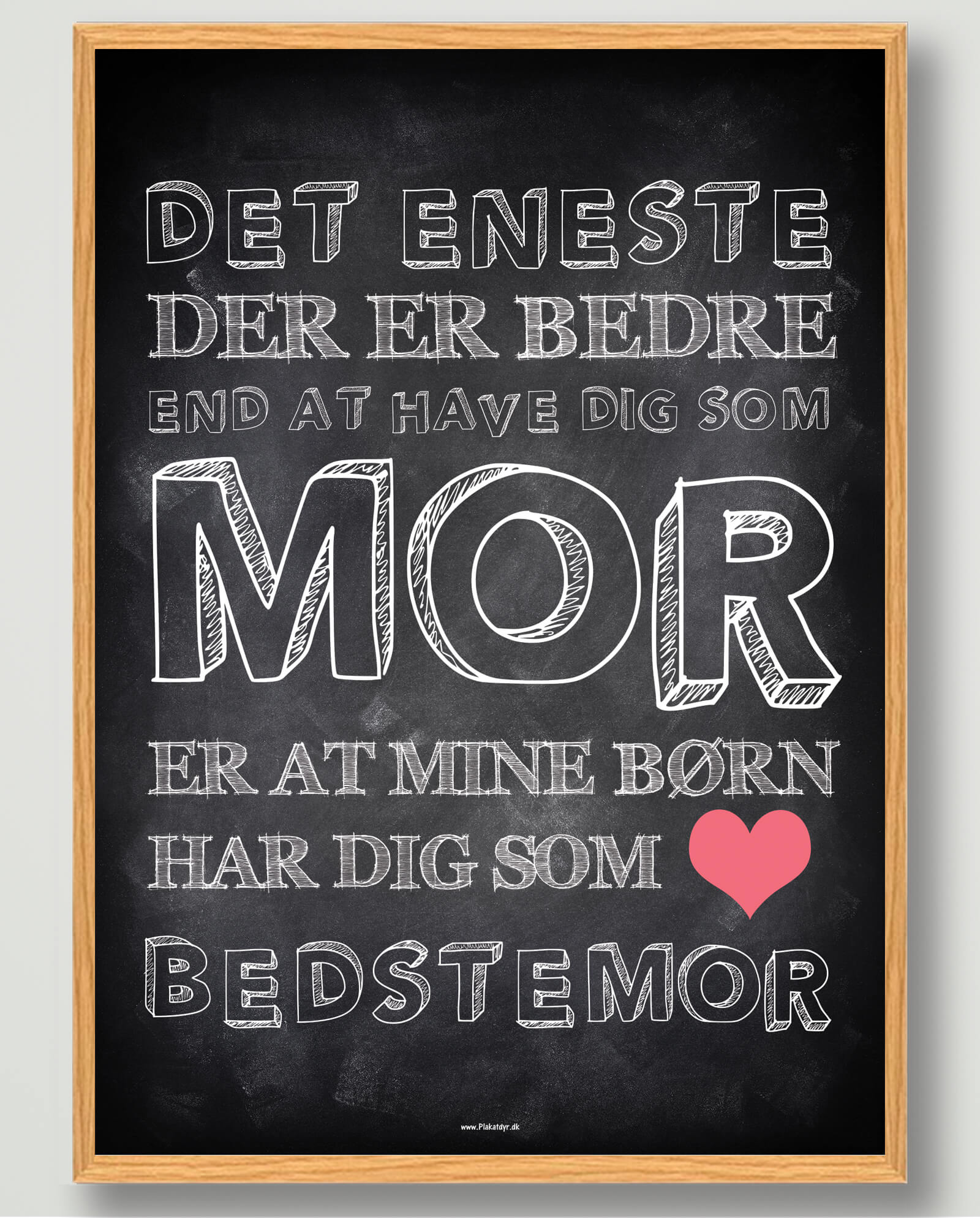 Bedstemor Plakat - Den Perfekte Mors Dag Gave
