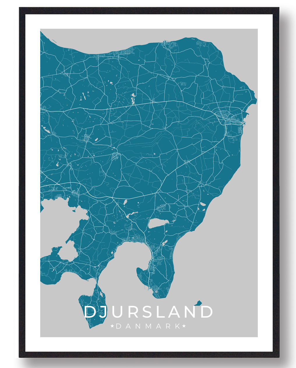 Djursland Blå Plakat - Skøn Vægdekoration til Dit Hjem