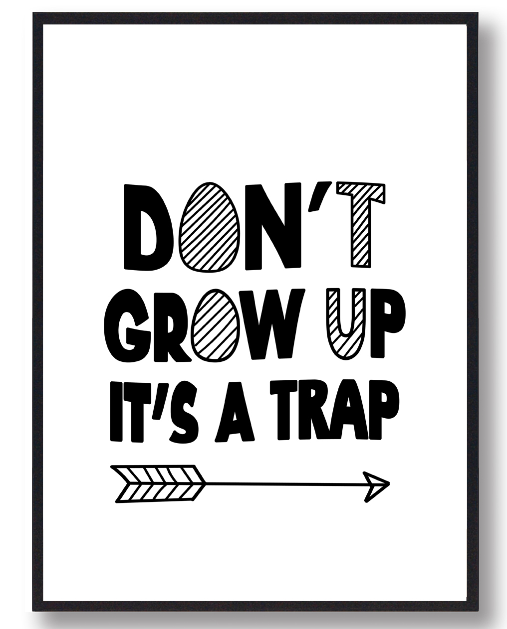 Don Apos Grow Up Plakat til Børneværelset - Inspirerende Citat