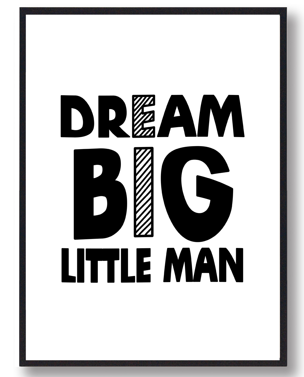 Inspirerende Børneplakat - Drøm Stort, Lille Mand
