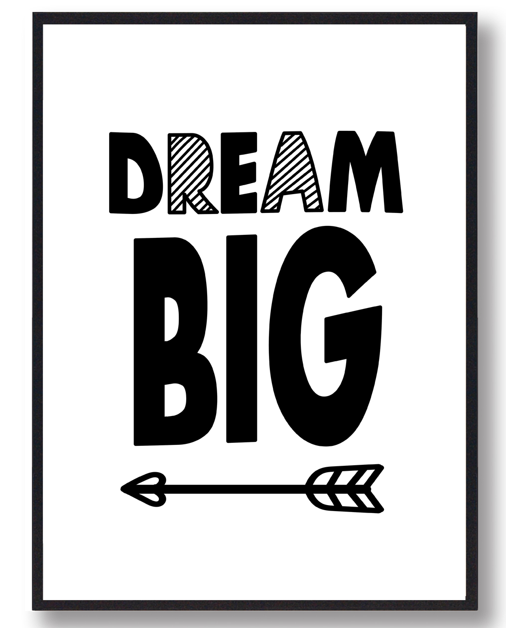 Inspirerende Dream Big Plakat til Børneværelset