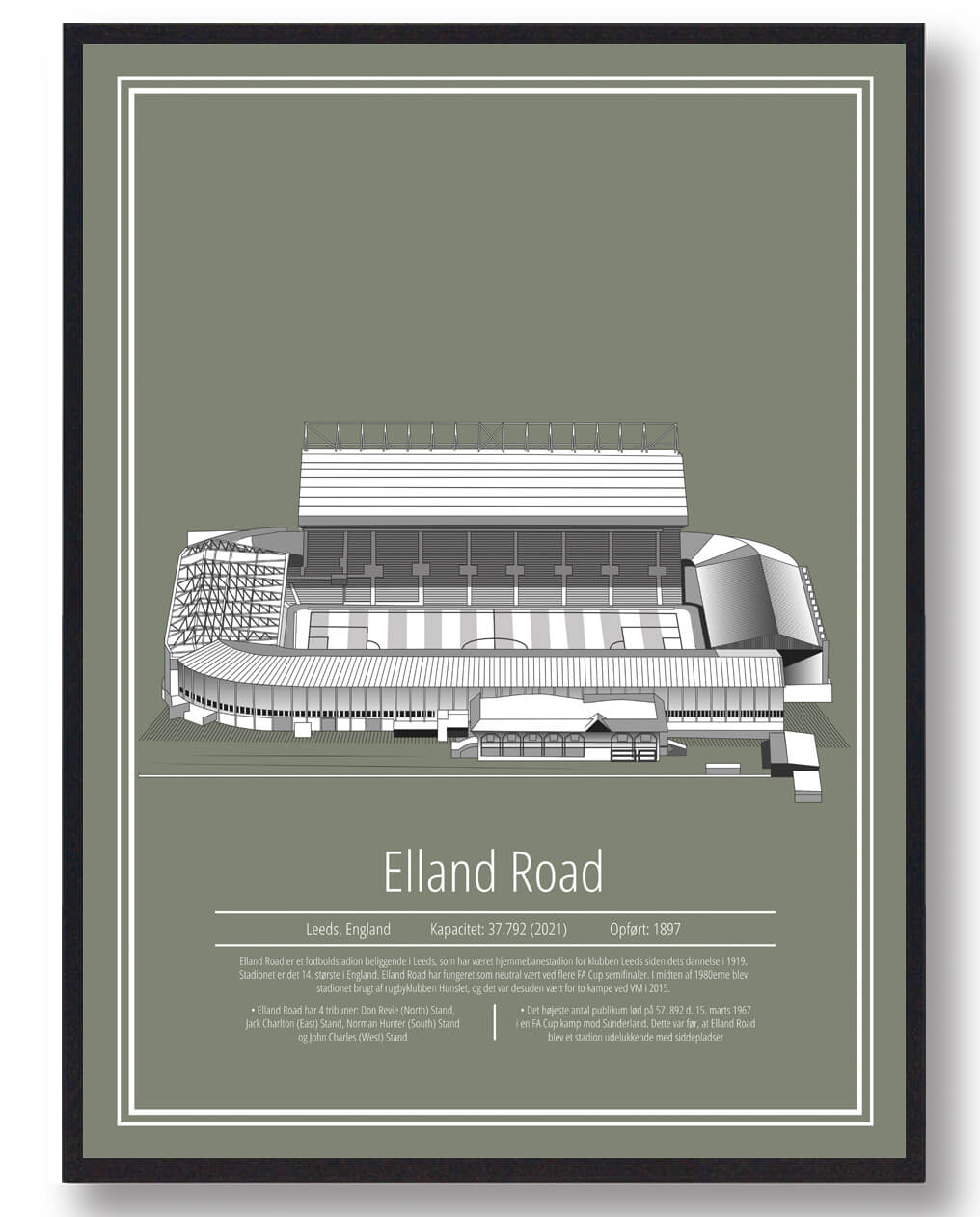 Elland Road Stadion Plakat – Ideel til Fodboldfans!