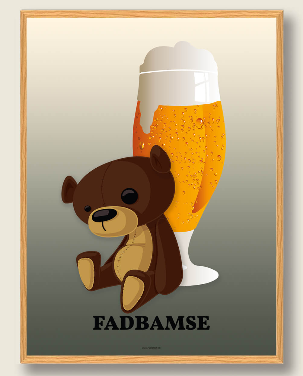 Fadbamse Ølplakat – Den perfekte gave til ølentusiaster!