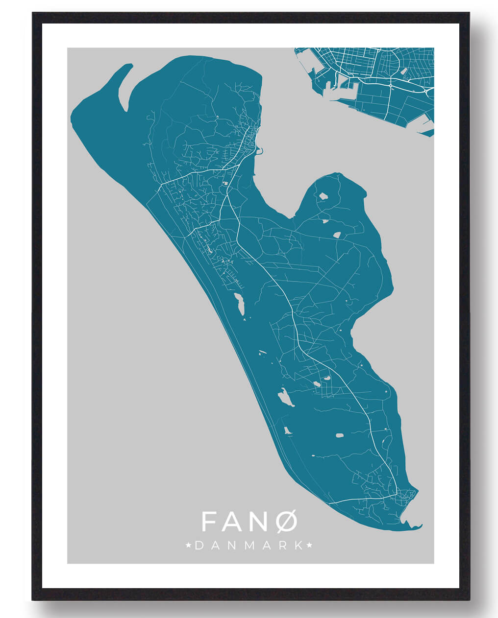Fanø Plakat - Blå Kunstværk til Dit Hjem!