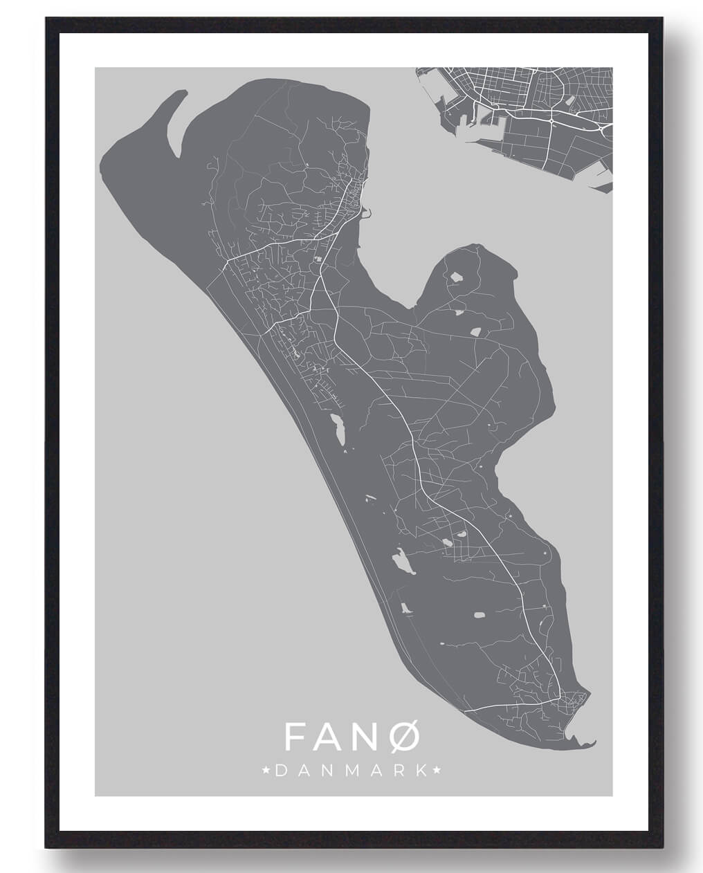 Fanø Plakat i Grå – Hyldest til Øens Skønhed!