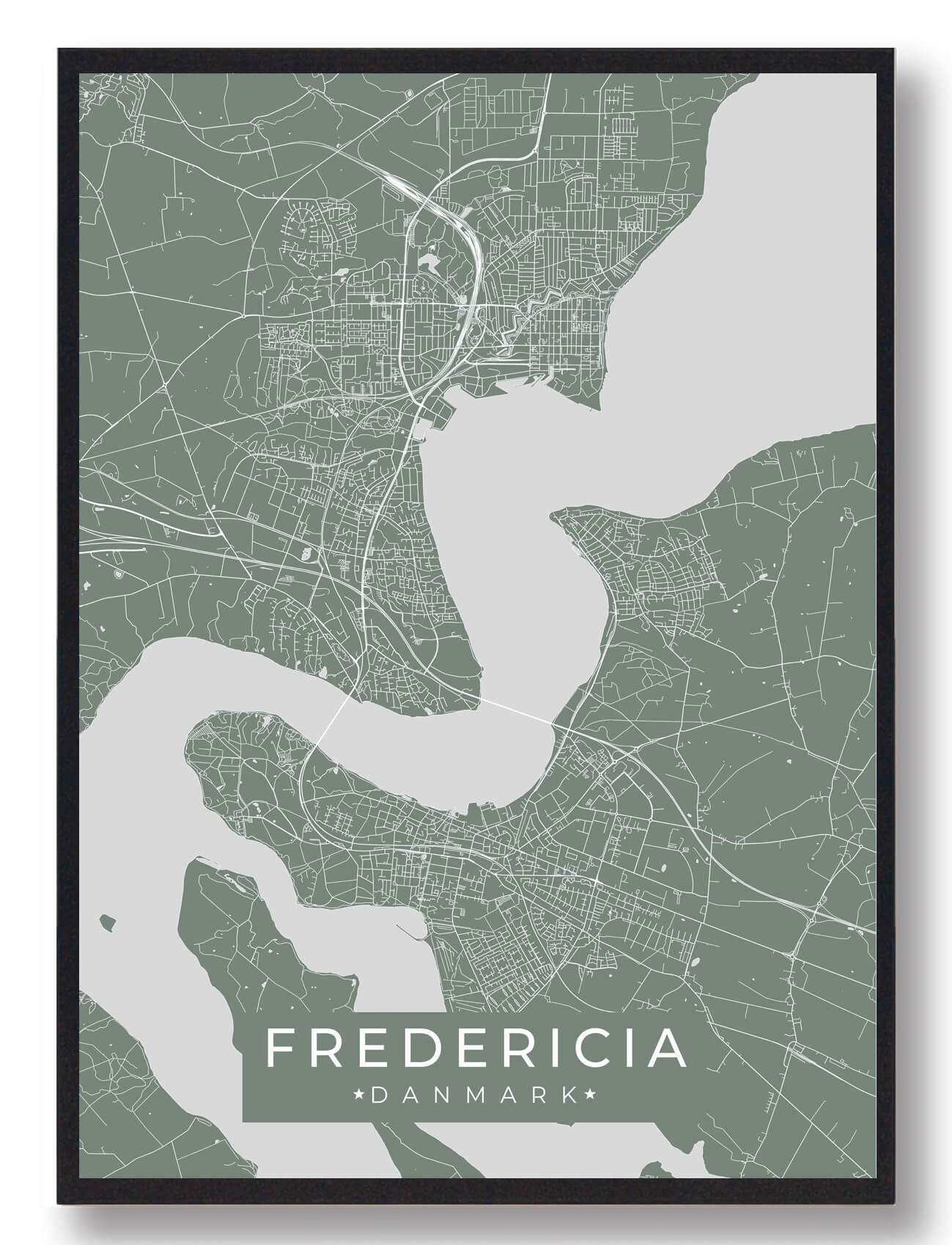 Fredericia Plakat - Grøn fra Plakatdyr.dk