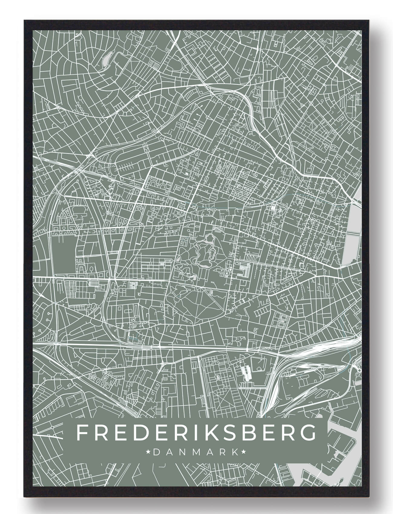 Frederiksberg Byplakat - Udforsk Skønheden i Grøn